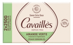 Rogé Cavaillès Extra Mild Soap Green Almond Zestaw 2 x 250 g
