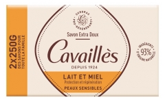 Rogé Cavaillès Extra-Mild Soap Milk and Honey 2 x 250g