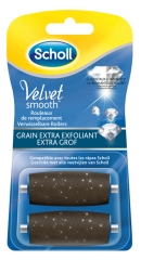 Scholl Velvet Smooth Express Pedi Crystal Diamonds Extra Exfoliating Grain 2 Replacement Rolls