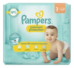Pampers Premium Protection 29 Couches Taille 3 (6-10 kg)