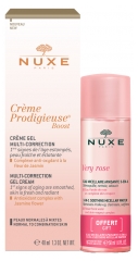 Nuxe Crème Prodigieuse Boost Crème Gel Multi-Correction 40 ml + Very Rose Eau Micellaire Apaisante 3en1 50 ml Offerte