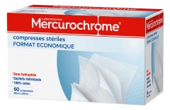 Mercurochrome 60 Compresses Stériles Coton Format Économique