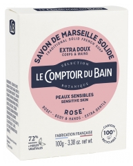 Le Comptoir du Bain Savon de Marseille Solide Extra Doux Rose 100 g