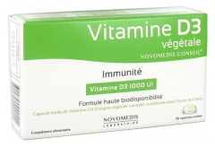 Laboratoire Novomedis Immunité Vitamine D3 1000 UI 30 Capsules Molles
