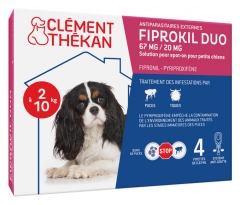 Clément Thékan Fiprokil Duo 67 mg/20 mg Chien 4 Pipettes