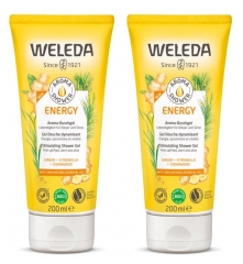 Weleda Energy Atsvaidzino&scaron;s Du&scaron;as Želejas Komplekts 2 x 200 ml