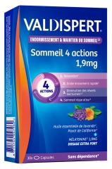 Valdispert Melatoninas 1,9 mg 4 Veiksmų 30 kapsulių