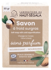 Laboratoire du Haut-Ségala Savon à Froid Surgras Sans Parfum 80 g