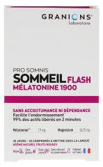 Granions Pro Somnis Sommeil Flash Mélatonine 1900 20 Comprimés Sublinguaux