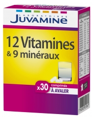 Juvamine 12 Vitamines & 9 Minéraux 30 Comprimés