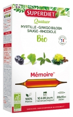 Super Diet Mirtillo, Rodiola, Ginkgo Biloba, Salvia Biologica 20 Compresse