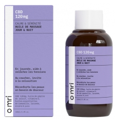 Omri CBD Dag & Nacht Massageolie 120 mg 100 ml