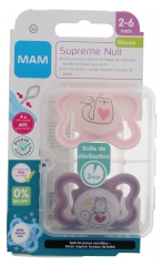 MAM Supreme Nuit 2 Sucettes Silicone 2-6 Mois