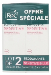 RoC Keops Sensitivo Desodorante Roll-On Lote de 2 x 30 ml