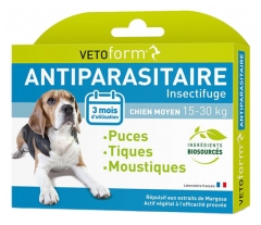 Vetoform Medium Dog Insect Repellent 3 Pipety