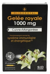 S.I.D Nutrition Oligoroyal Gelée Royale 1000 mg + Cuivre + Manganèse 20 Ampoules