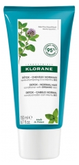 Klorane Détox - Cheveux Normaux Après-Shampoing à la Menthe Bio 150 ml