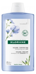 Klorane Volume - Cheveux Shampoo Biologico al Lino 400 ml