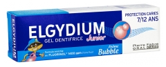 Elgydium Gel Dentifrice Junior Protection Caries 7/12 Ans Arôme Bubble 50 ml