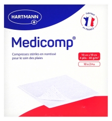 Hartmann Medicomp Compresses en Non-Tissé Stériles 10 x 10 cm 10 x 2 Compresses