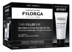 Filorga TIME-FILLER 5XP Gel-Crème Correction Tous Types de Rides 50 ml + TIME-FILLER NIGHT 15 ml Offert