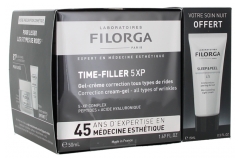 Filorga TIME-FILLER 5XP żel-krem Korygujący Zmarszczki do Wszystkich Typów Skóry 50 ml + SLEEP & PEEL Krem Mikropeelingujący na noc 15 ml Gratis