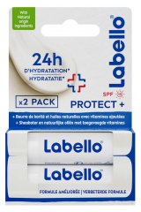 Labello Protect+ Sticks Lèvres SPF15 Lot de 2 x 4,8 g