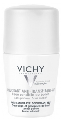 Vichy Deodorante Antitraspirante 48H per Pelli Sensibili o Senza Peli Roll-On 50 ml