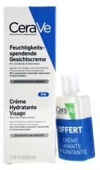 CeraVe Crème Hydratante Visage 52 ml + Crème Lavante Hydratante 20 ml Offerte