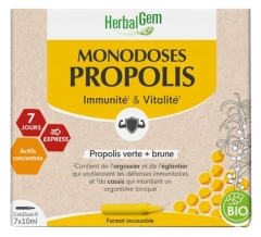 HerbalGem Monodoses Propolis Organic 7 Monodoses