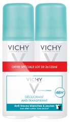 Vichy Déodorant Anti-Transpirant Anti-Traces Aérosol 48H Lot de 2 x 125 ml
