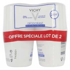 Vichy 24HR Deodorant Dry Touch Sensitive Skin 2 x 50ml