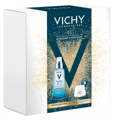 Vichy Minéral 89 Täglicher Stärkender und Aufpolsternder Booster 50 ml + Creme Feuchtigkeitsboost 72 Stunden 15 ml Geschenkt