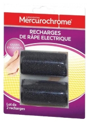 Mercurochrome Recharges Râpe Électrique Grains Exfoliants Lot de 2 Recharges