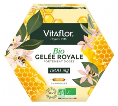 Vitaflor Gelée Royale 1800 mg Bio 20 Ampoules