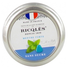 Ricql&egrave;s Pastillas de Menta Fuerte sin Az&uacute;car 45 g