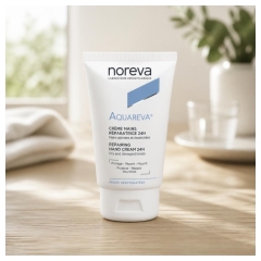 NOREVA Aquareva Crème 40 Ml – 24U Vochtinbrengende Gezichtscrème Voor Een Droge Tot Zeer Droge Huid – Met Hyaluronzuur En Mango Boter