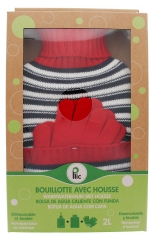 Plic Care Sticlă de Apă Caldă cu Husă 2 L + Mănuși