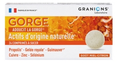 Granions Gerklės čiulpiamos tabletės 24 tabletės