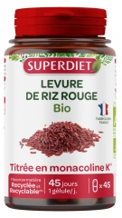 Superdiet Levure de Riz Rouge Bio 45 Gélules