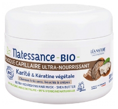 Natessance Masque Capillaire Ultra-Nourrissant Karité &amp; Kératine Végétale Bio 200 ml