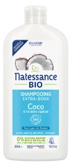 Natessance Champú Extra Suave Coco Bio y Queratina Vegetal 500 ml