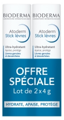 Bioderma Atoderm Ultra-Hydrating Lip Stick Lot of 2 x 4g
