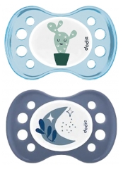 Dodie 2 Anatomical Soothers Day Night 0-6 Months 