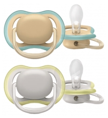 Avent Ultra Air 2 Silicon Orthodontic Soothers 0-6 Months