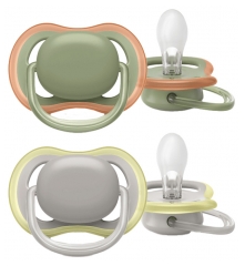 Avent Ultra Air 2 Sucettes Orthodontiques Silicone 6-18 Mois