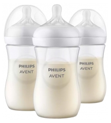 Avent Natural Response 3 Baby Bottles 260ml 1 Month and +