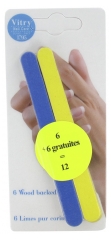 Vitry 6 Limas de Uñas Sobre Madera 12 cm