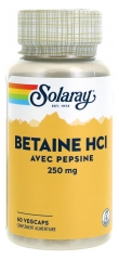 Solaray Betaina HCl con Pepsina 250 mg 60 Capsule Vegetali