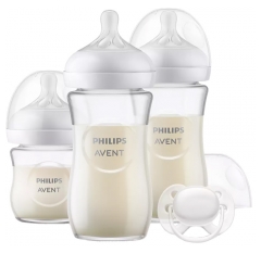 Avent Natural Response Kit Newborn Glass Feeding Bottles SCD878/11